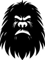 Bigfoot - Black and White Isolated Icon - Vector illustration