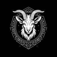 Goat - Black and White Isolated Icon - Vector illustration