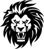 Lion, Black and White Vector illustration