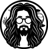 Hippie, Minimalist and Simple Silhouette - Vector illustration