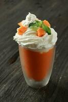 Orange Mango Slush with Whip Cream Topping photo