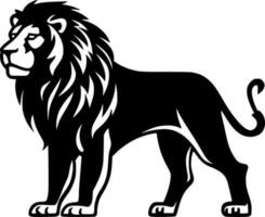 Lion, Minimalist and Simple Silhouette - Vector illustration