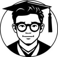 Grad - Black and White Isolated Icon - Vector illustration