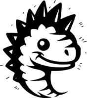 Dino, Black and White Vector illustration