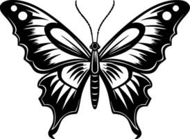 mariposa, negro y blanco vector ilustración