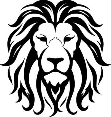 Lion, Minimalist and Simple Silhouette - Vector illustration