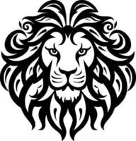 león - negro y blanco aislado icono - vector ilustración