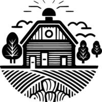 Farm, Minimalist and Simple Silhouette - Vector illustration