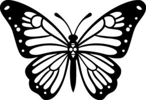 mariposa, negro y blanco vector ilustración