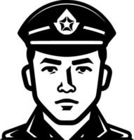 ejército, negro y blanco vector ilustración