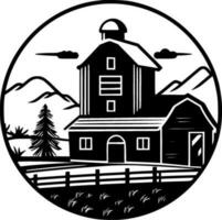 Farmhouse - Minimalist and Flat Logo - Vector illustration