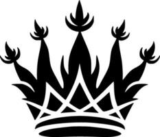 Crown - Black and White Isolated Icon - Vector illustration