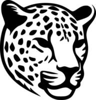 leopardo, minimalista y sencillo silueta - vector ilustración