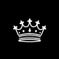 Crown, Black and White Vector illustration