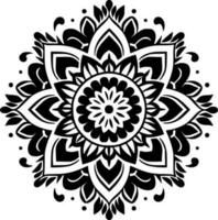 mandala - minimalista y plano logo - vector ilustración