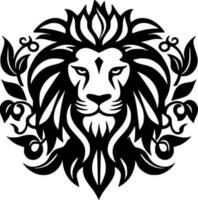 Lion, Minimalist and Simple Silhouette - Vector illustration