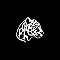 Leopard, Black and White Vector illustration