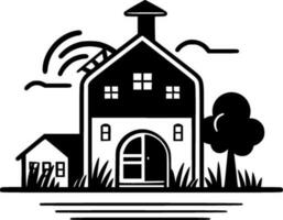 Farmhouse - Minimalist and Flat Logo - Vector illustration