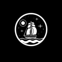 Nautical, Black and White Vector illustration