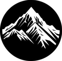 Mountain - Black and White Isolated Icon - Vector illustration