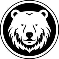 oso - negro y blanco aislado icono - vector ilustración