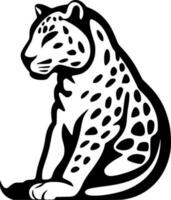 leopardo - minimalista y plano logo - vector ilustración