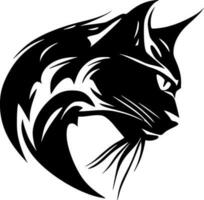 Wildcat, Black and White Vector illustration