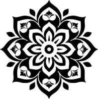 Mandala, Minimalist and Simple Silhouette - Vector illustration