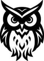 Owl - Black and White Isolated Icon - Vector illustration