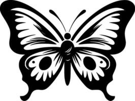 mariposa, negro y blanco vector ilustración