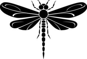 Dragonfly, Minimalist and Simple Silhouette - Vector illustration