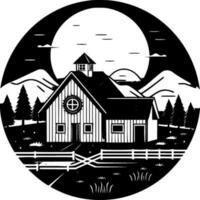 Farmhouse, Minimalist and Simple Silhouette - Vector illustration