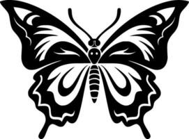 mariposa, negro y blanco vector ilustración