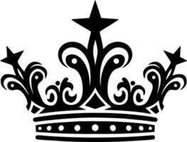 Crown, Black and White Vector illustration