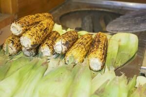 Grilled Corn for sale in a market stall in istanbul photo