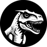 dinosaurio, negro y blanco vector ilustración