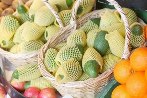 many avocado display for sale at local store photo