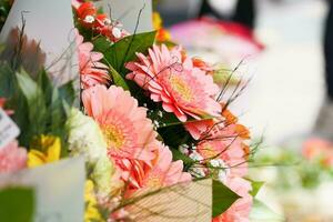 flower shop in istanbul, flower display for selling at street shop , photo