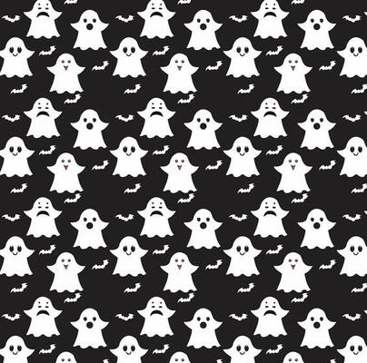 halloween pattern with black background