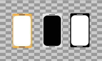 colección teléfono inteligente Bosquejo para negocio promoción modelo con marco vistoso monitor vector