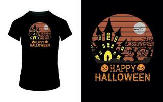 ''Happy Halloween'' Halloween T Shirt design vector