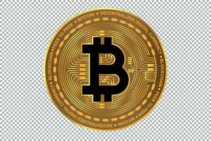 Bitcoin Cryptocurrency Vector. Bitcoin symbol isolated on grey background. Realistic Crypto Currency vector illustration. Bitcoin Gold vector