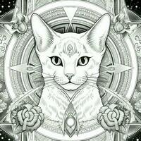 Celestial Cat Coloring Pages photo