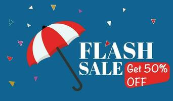 Flash dale banner for web, poster, template, card, flyer. sale banner for business. vector