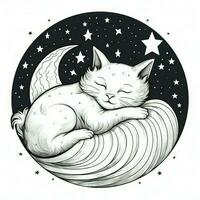 Celestial Cat Coloring Pages photo