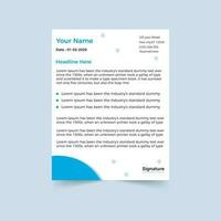 corporate cover letter design template vector