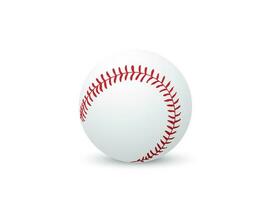 Baseball ball on a white background, Vector illustration.