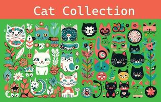 gato colección , vector diseño