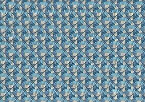 Tile Japan pattern line culture square waves blue background vector