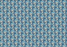 Tile Japan pattern line culture square waves blue background vector